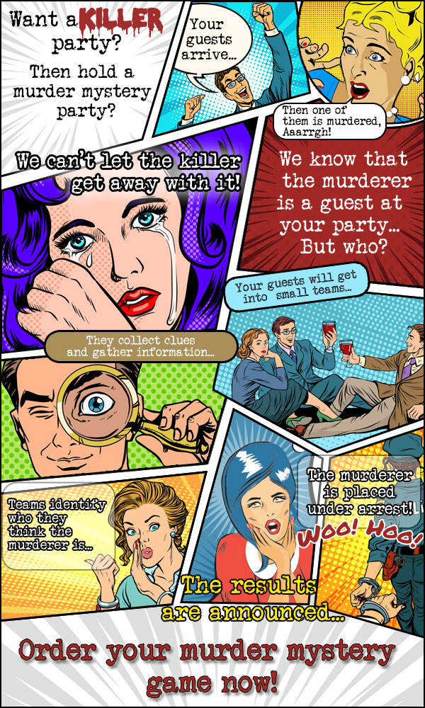 Murder Mystery Party Comic